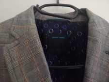 Sakko Jacke Herren Gr 54 NEU Pierre Cardin Farbe:  grau mit rot kariert