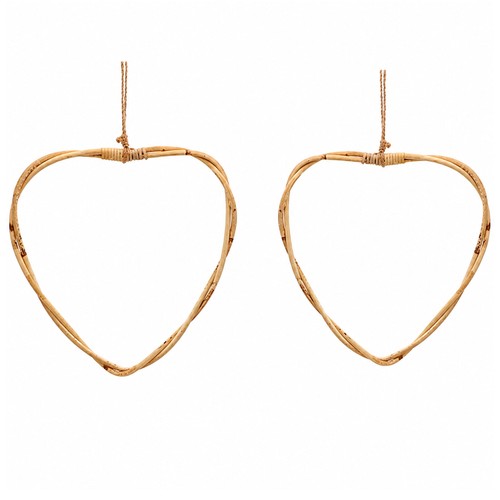 Rattan herzen 2er set - 2er, 27
