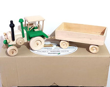 Holzbahn Traktor Fahrzeug Sammlerstück Spielzeug Weihnachtsgeschenk Off Road Wagon Trecder 3