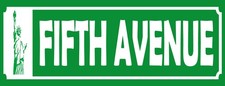 Holzschild 10x27 cm Fifth Avenue Freiheitsstatue Deko Geschenk  Schild