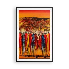 Wandbilder 61x91cm Poster Afrika Stamm Wandposter Bilder Wall Art Wanddeko