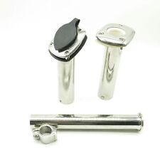 3x Angelrutenhalter Edelstahl Rutenhalter Einbau Angel Halterung Reling angeln