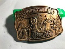Original  USA Belt Buckle, Gürtelschnalle, Remember the Alamo, beschädigt