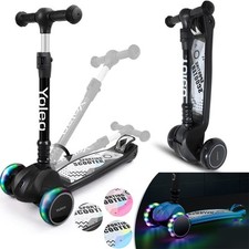 Kinderroller Scooter Kinder Dreiradscooter LED 3 Räder Cityroller ab 3 Jahre