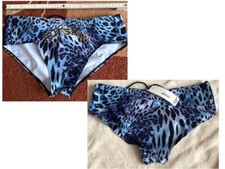 Badehose Rufskin L mit Leopardenmuster Bundweite ca. 39 cm