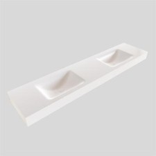 corian waschtisch doppelbecken solid surface freihängend cloud 200 x 46 cm