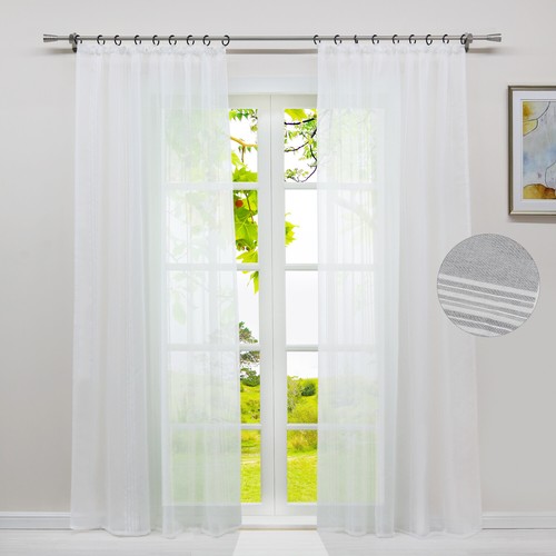 2er transparent gardinenschals - 2er,