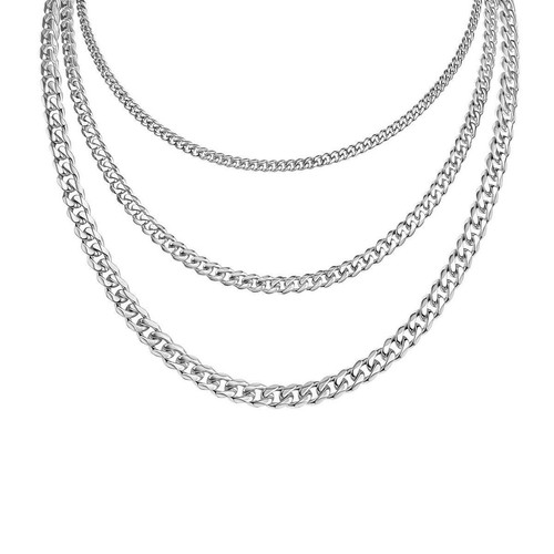 Herrenkette silber edelstahl - herrenkette,