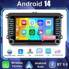 Android 14 GPS Navi  2+32GB CarPlay für VW Autoradio TOURAN GOLF Tiguan PASSAT