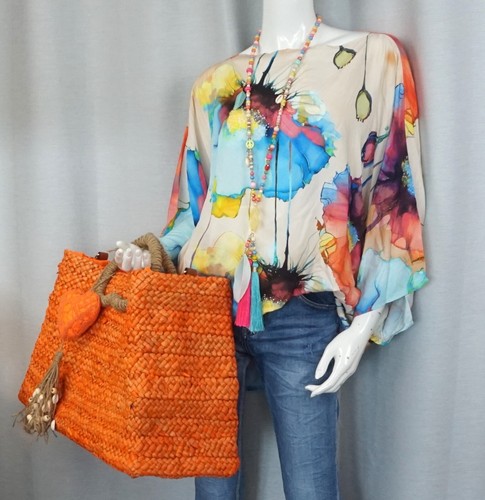 Boho bast tasche - bast, xxl