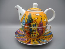 Goebel Teekanne Teetasse Tea for One CITY SUNSET James Rizzi Artis Orbis
