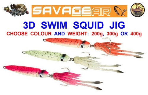 Savage gear swim squid - 3d, jig