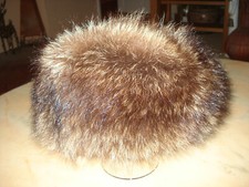 wunderschöne Fuchs Mütze Pelzmütze Hut  Silver Fox  70er Jahre Vintage top