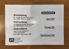 Märklin Anweisung / Anleitung  /  für Anschluß und Bedienung der elektr. Bahnen