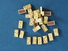 2 x DDR - Reise DOMINO Spiel Plastik (mini) / Holz (schwarze Steine)