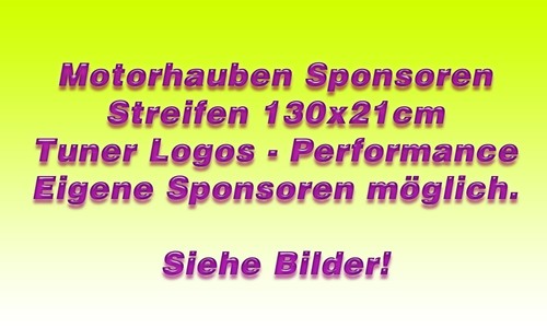 Motorhauben sponsoren streifen - sponsoren,