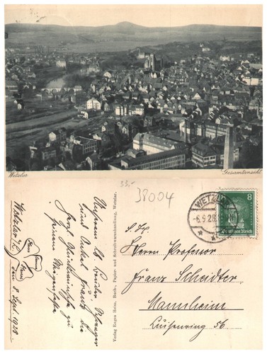 Wetzlar ansicht 1928 antike - wetzlar,