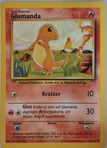 Pokémon karte glumanda basis - karte,