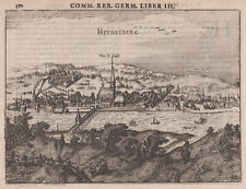 Heidelberg Gesamtansicht Original Kupferstich Bertius 1616