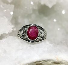 Ring mit Rubin, 925er Silber, Gr. 16,5 - Ruby - Rot