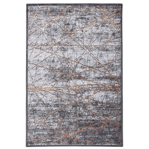 Teppich orelia grau gold - teppich, grau-gold