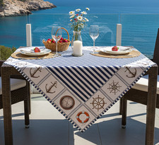 Tischdecke 85x85 Maritim Blau