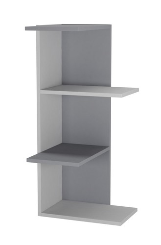 Ebenen eck bücherregal holz - 3,