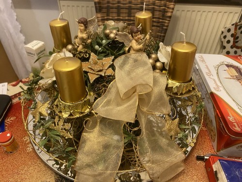 Adventsgesteck adventskranz - -,