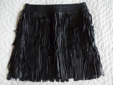 Tolle Lederrock mit Fransen, PU Kunstleder von Saartje bei JBC, Gr. XS / 34