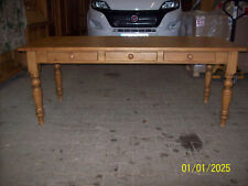 SEHR SCHÖNER ANTIKER GROSSER WEICHHOLZTISCH / 3 SCHUBLADEN!