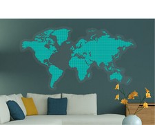 Weltkarte Wandaufkleber