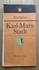 Stadtplan Karl-Marx-Stadt 1986 Maßstab ca. 1:17500 gut