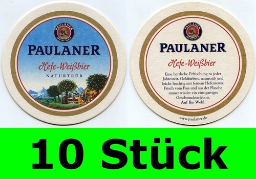 Stück bierdeckel paulaner - 10,