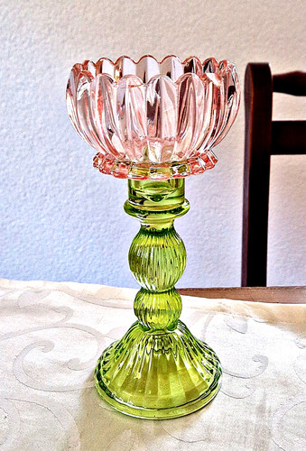 Teelichthalter glas blüte - glas,