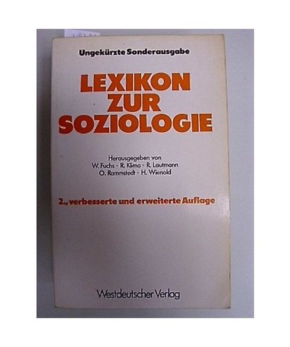 Lexikon zur soziologie - lexikon,