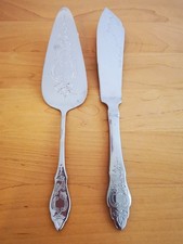 Tortenmesser &Tortenheber  Ostfriesenmuster,  BSF 18/8 Edelstahl gebraucht, TOP