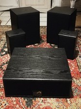His Master’s Voice Dolby Surround Lautsprecher Boxen Set 5teilig schwarzes Holz