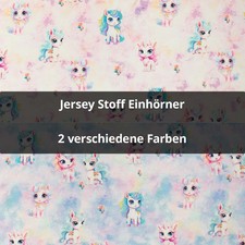 Jersey Stoff Einhörner