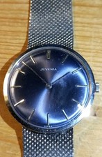 JUVENIA Herrenarmbanduhr - Stahl - ca. 1960 - läuft sehr gut Milanaise, Glas neu