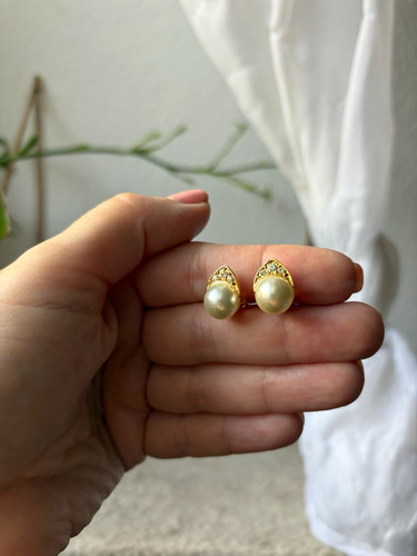 Goldfarbene ohrclips mit - goldfarbene,