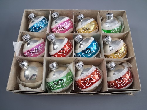 12er set christbaumkugeln - set,