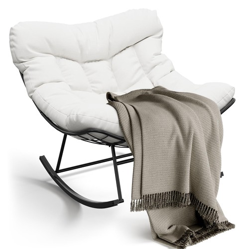 Großer rattan schaukelstuhl - rattan,