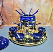 FONDUE SET, 28 teilig ♦PHARAO♦, 6 Schälchen, 6 Teller, 6 Löffelchen, 6 Gabeln