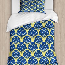 Art Deco Bettwäsche Set Wiederholte Blatt Wie Motive