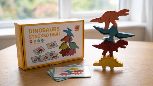 Dinosaurier stapelspiel holz - stapelspiel,