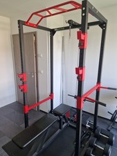 Kraftstation Power Rack mit Kabelzug inkl. Flachbank