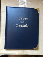 Speisekartenmappen A5 Farbe d-blau, Buchschrauben 3 Hüllen Lager SONDERPOSTEN