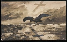 Künstler-AK Seemannsgrab