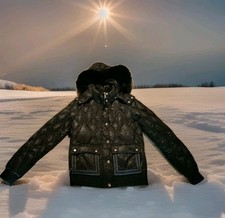 Schwarze Daunenjacke Versace