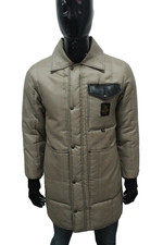RefrigiWear Vintage Coat USA Herren Jacke lang gefüttert beige Größe M selten
